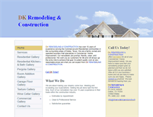 Tablet Screenshot of dkremodelingandconstruction.com